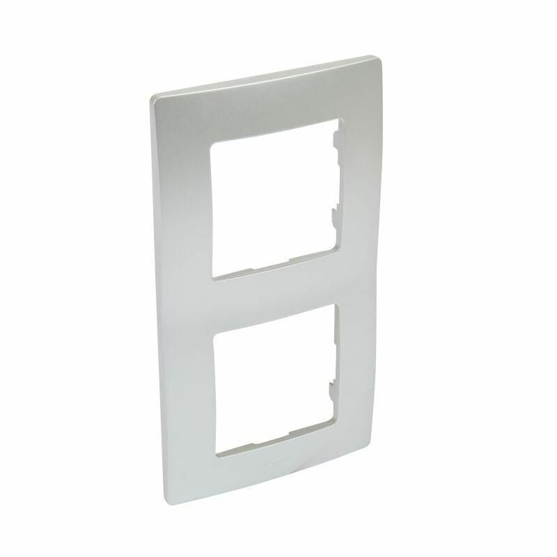 Рамка 2-м Etika алюм. IEK 672552 — фото 1