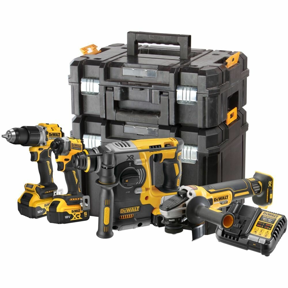 Аккумуляторный набор DEWALT DCK429P3T 18В в 2 кейсах TSTAK, 4 инстурмента