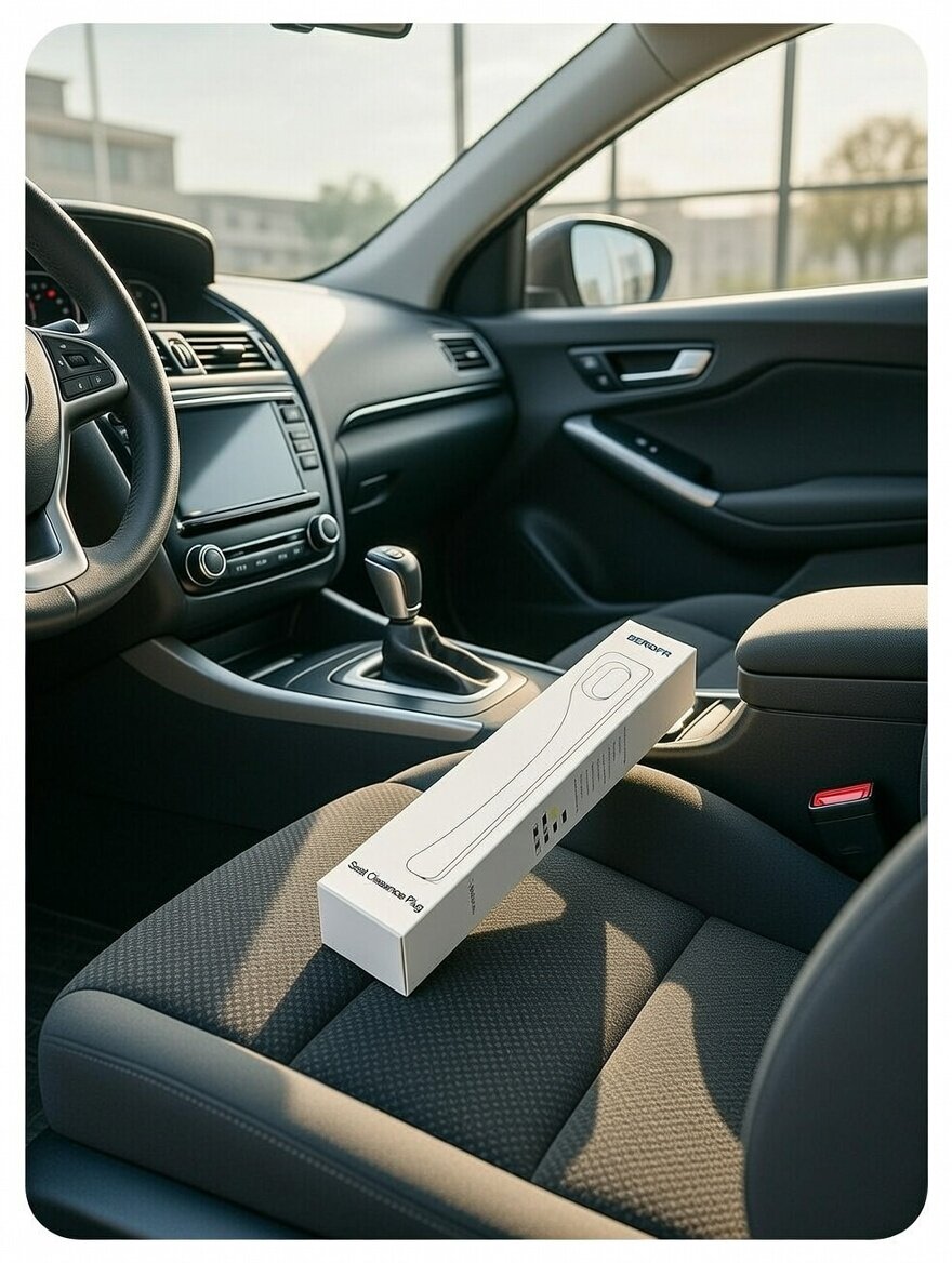 Заглушка для зазора сиденья 700119, черная, для переднего сиденья — фото 1