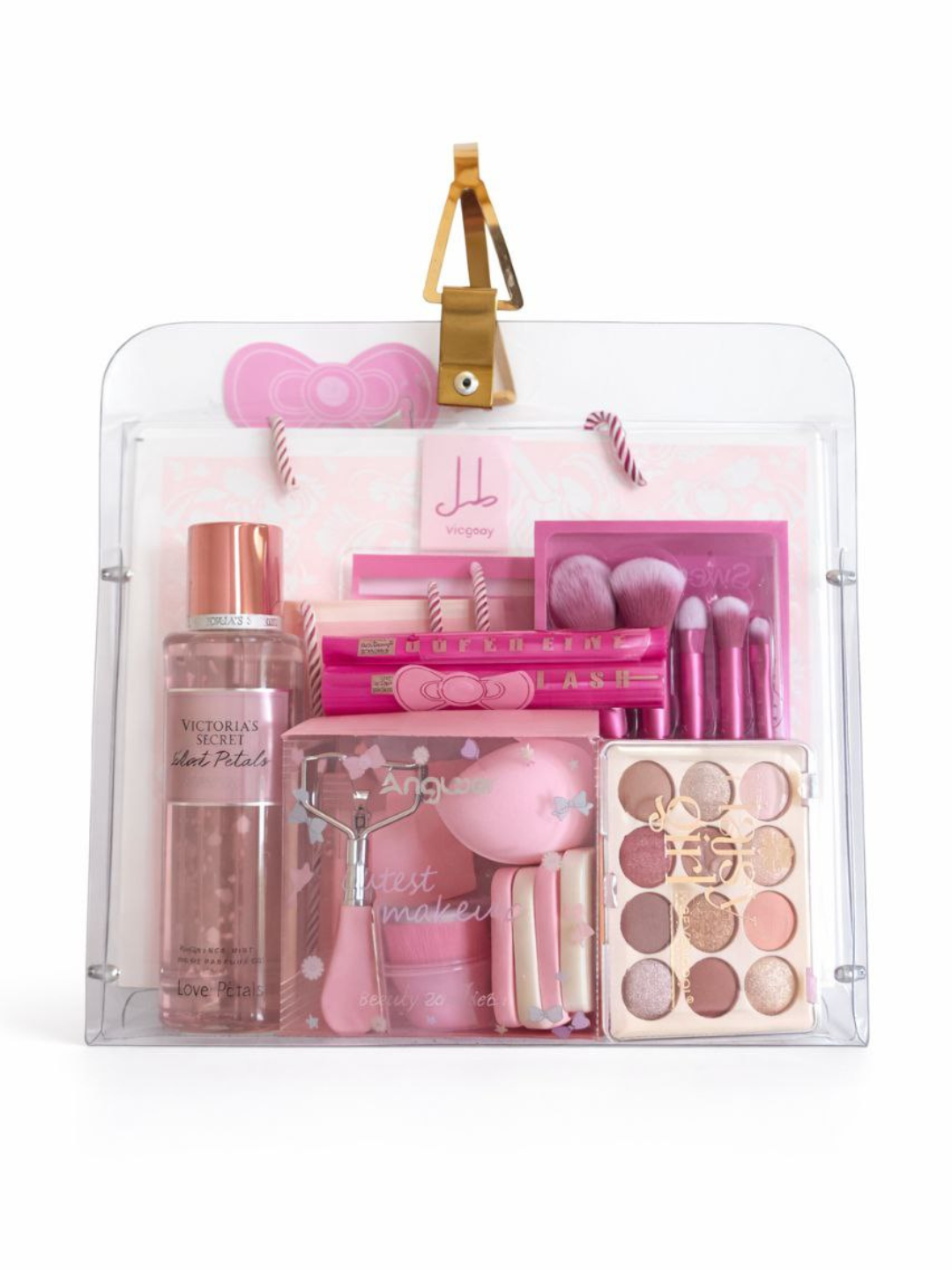 Подарочный набор косметики, в стеклянной коробке, Pink Set, для женщин