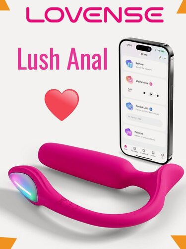Изображение товара Lovense Lush Anal вибратор силиконовый с дистанционным управлением розовый