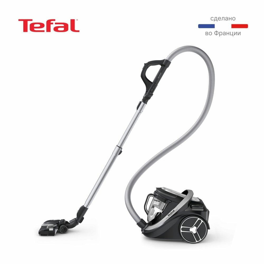 Пылесос с контейнером Tefal Silence Force Cyclonic Effitech TW7976EA, 500 Вт, сухая уборка, 2 л пылесборник, серый — фото 1