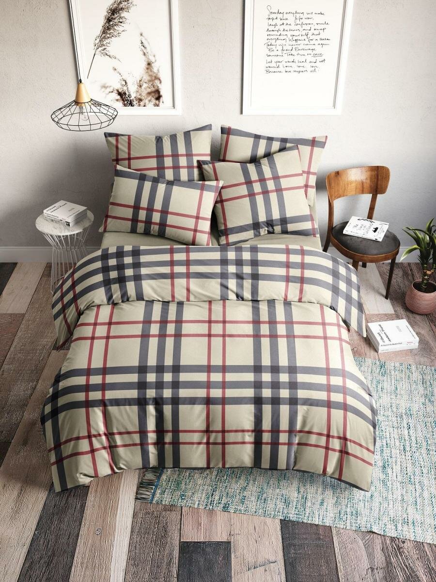 Постельное Белье Веселина Бербари 70736-1+70648-5 Бязь 2 сп с европр (50х70)