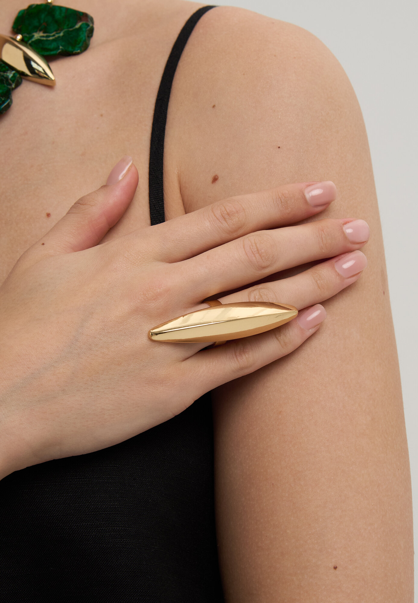 Кольцо YAROSLAVNA, размер 17, золотой — фото 1