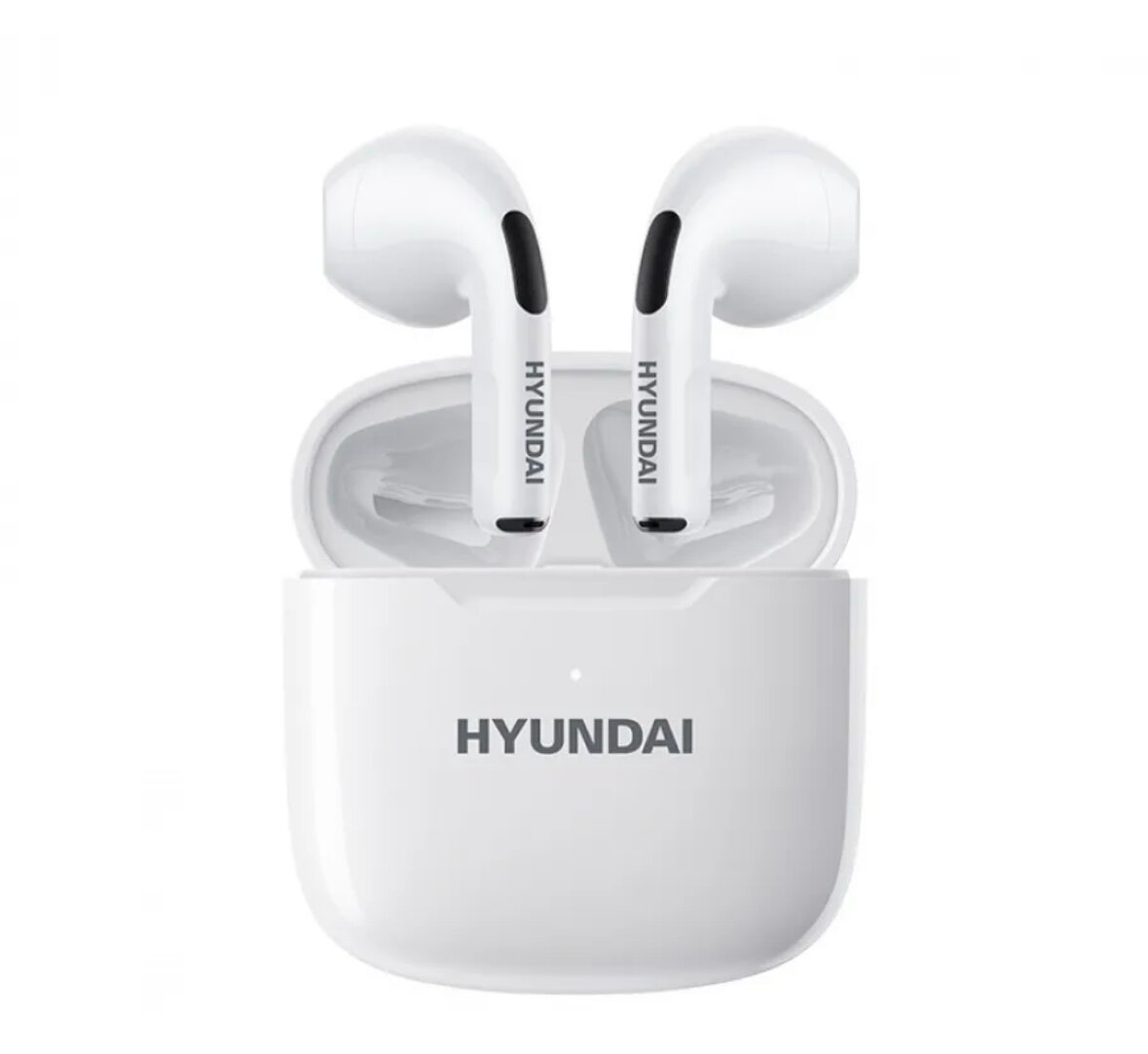 Наушники беспроводные вкладыши hyundai hy-t02pro без вакуумные белые bluetooth 5.4