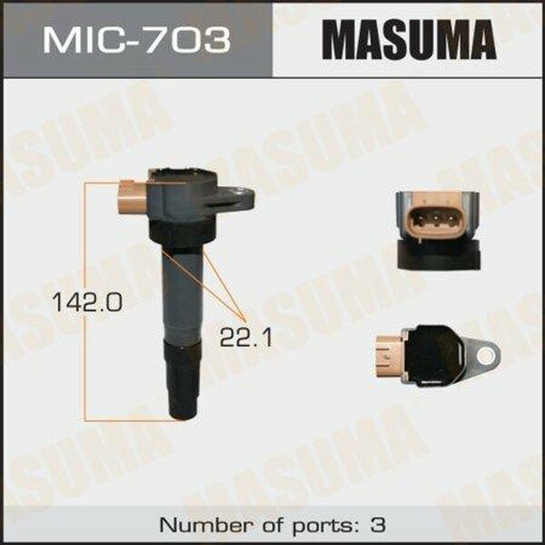 Катушка зажигания MASUMA MIC-703 Suzuki Grand Vitara, Sx4, Swift 01.09->