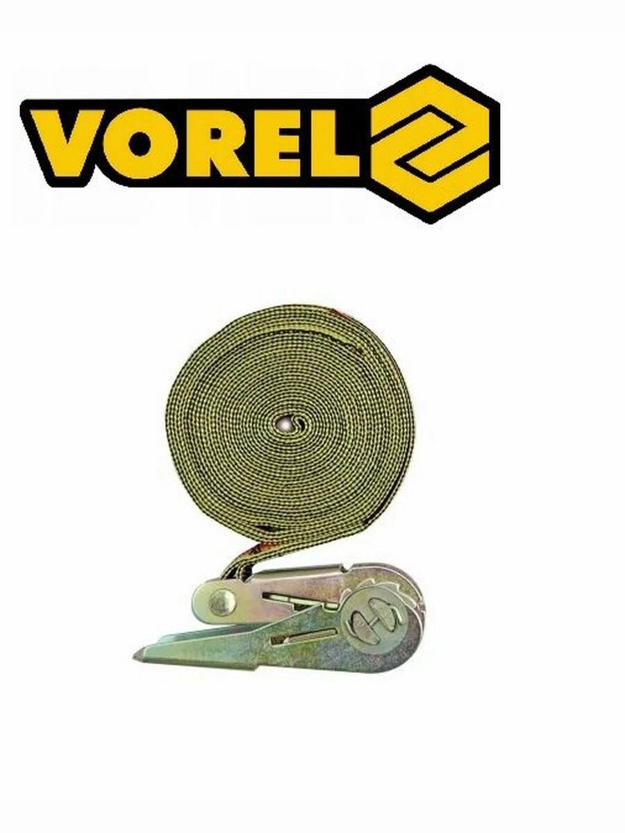 Ремень для крепления багажа 25 мм х 5 м с трещоткой VOREL 82341