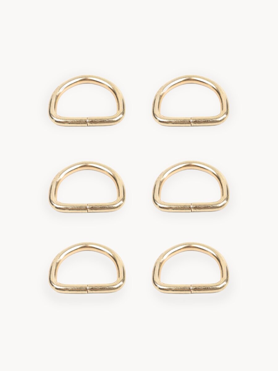 Полукольцо 25 мм (Упаковка 6 штук). Цвет: Золото