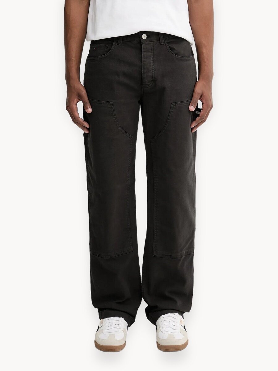 Брюки чинос Tommy Jeans Jaime Loose Carpenter, размер 32/34 JEAN, черный