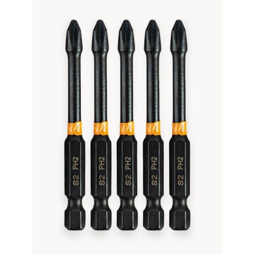 Набор профессиональных торсионных бит для шуруповёрта ph2 70 mm (5 шт)