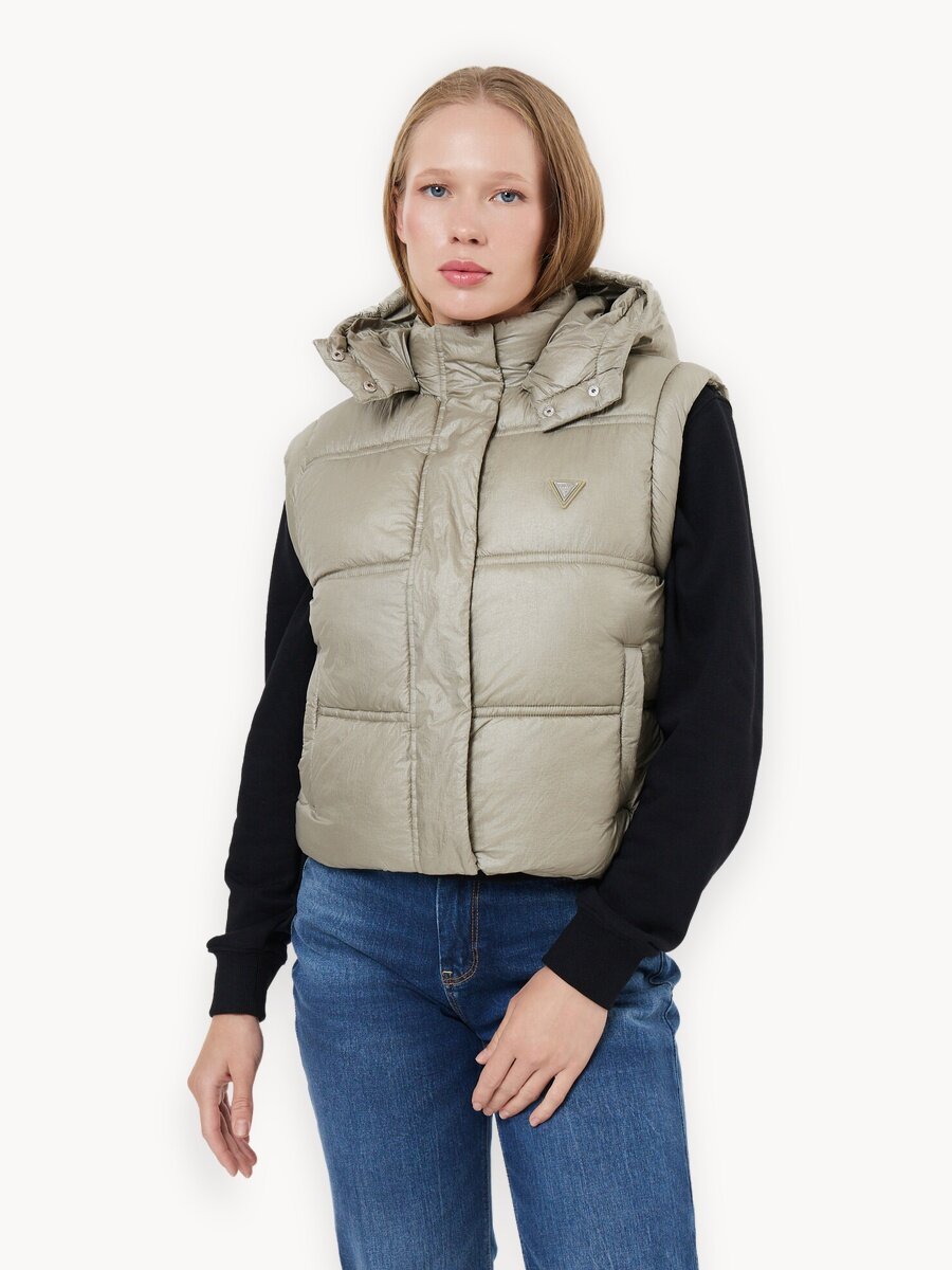 Жилет GUESS, размер XL, зеленый,