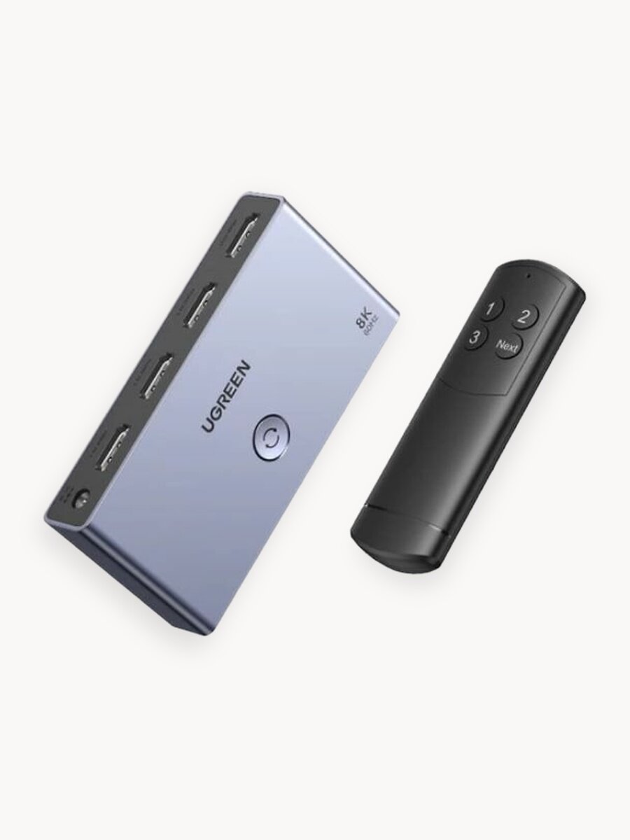 Переключатель HDMI 2.1 на 3 входа и 1 выход / UGREEN 8K@60Hz Switch / HDMI разветвитель