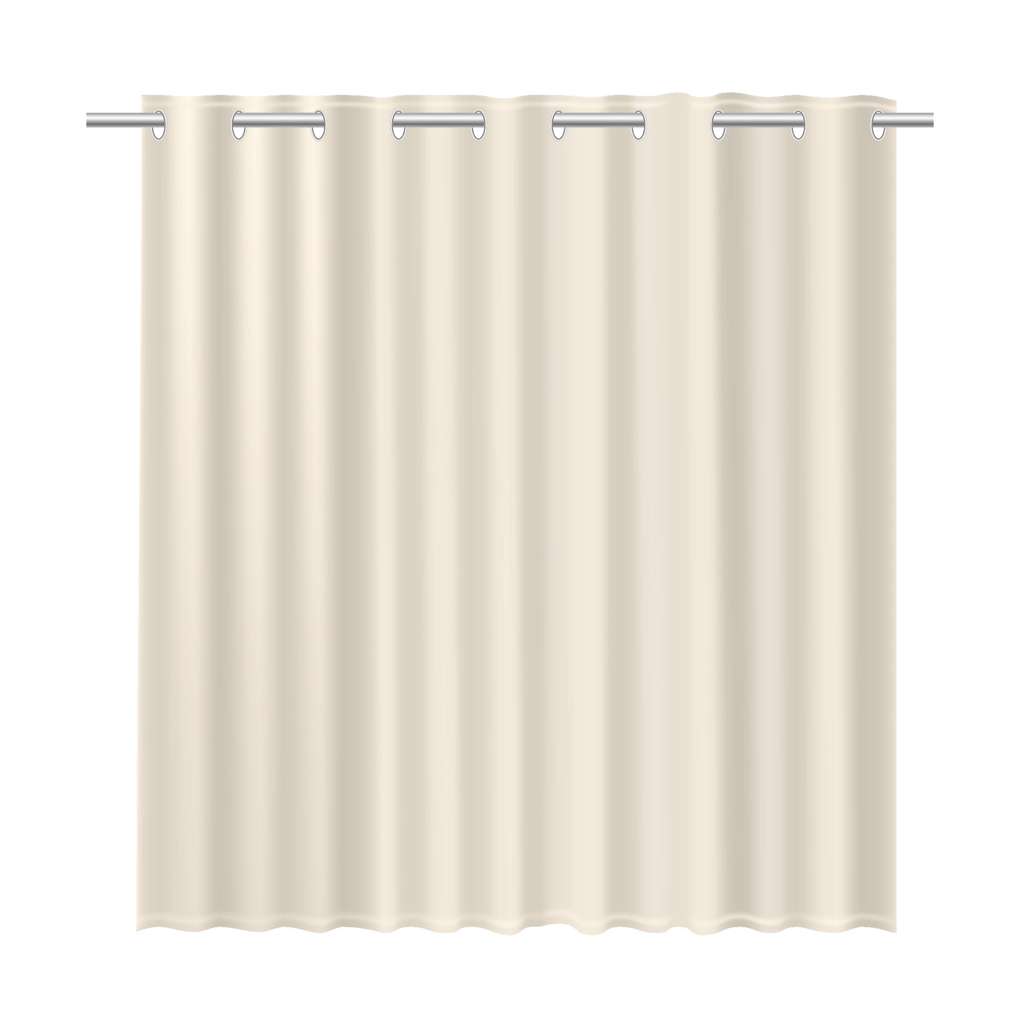 Шторка для ванны Fixsen Linum полиэстер бежевая 180x200 см