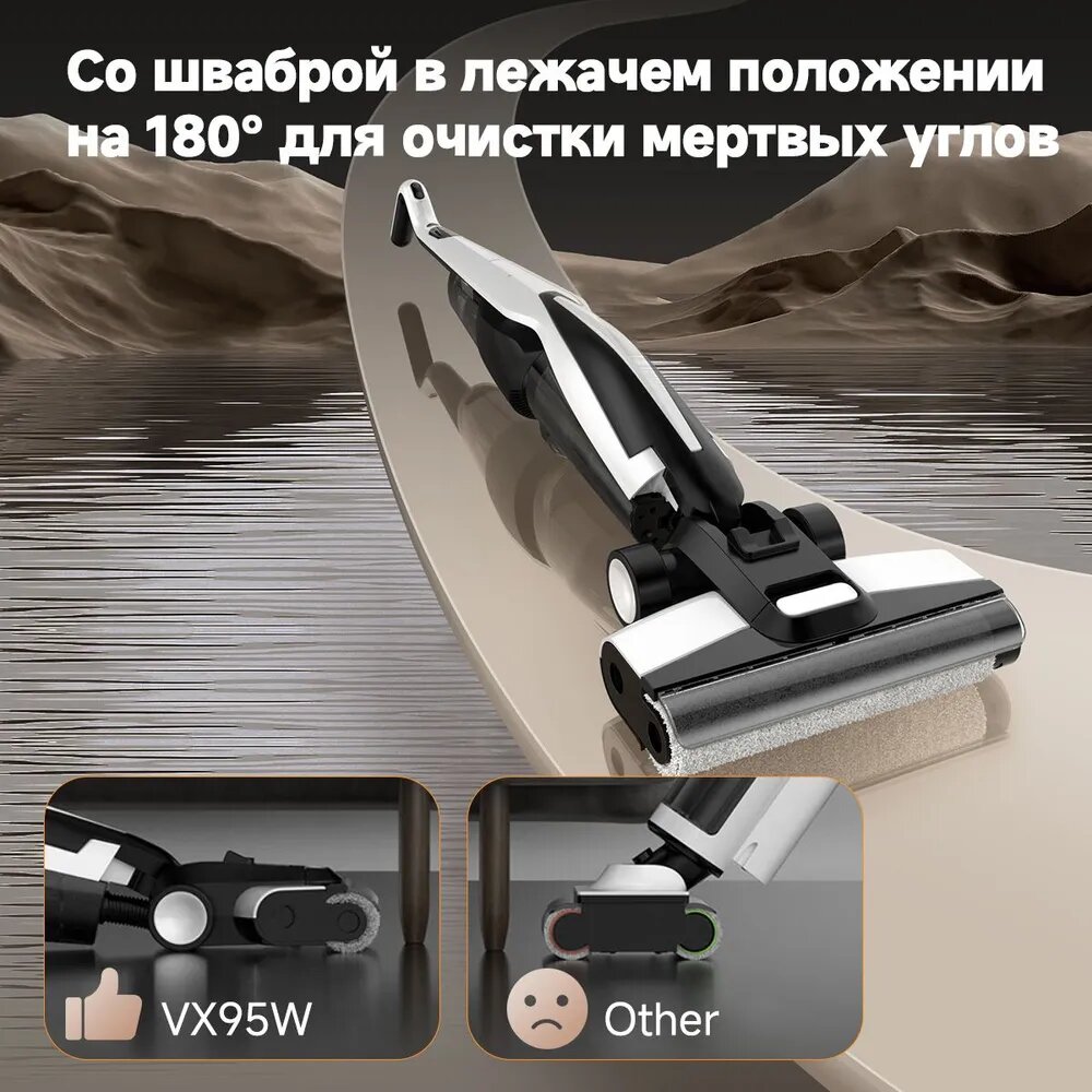Вертикальный пылесос DEERMA VX95W 4 в 1 с защитой от спутывания волос RU — фото 1