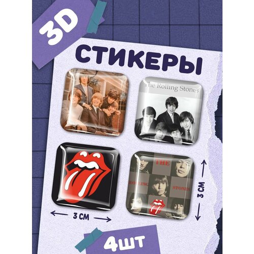 фото Наклейки на телефон 3д стикеры the rolling stones chilart