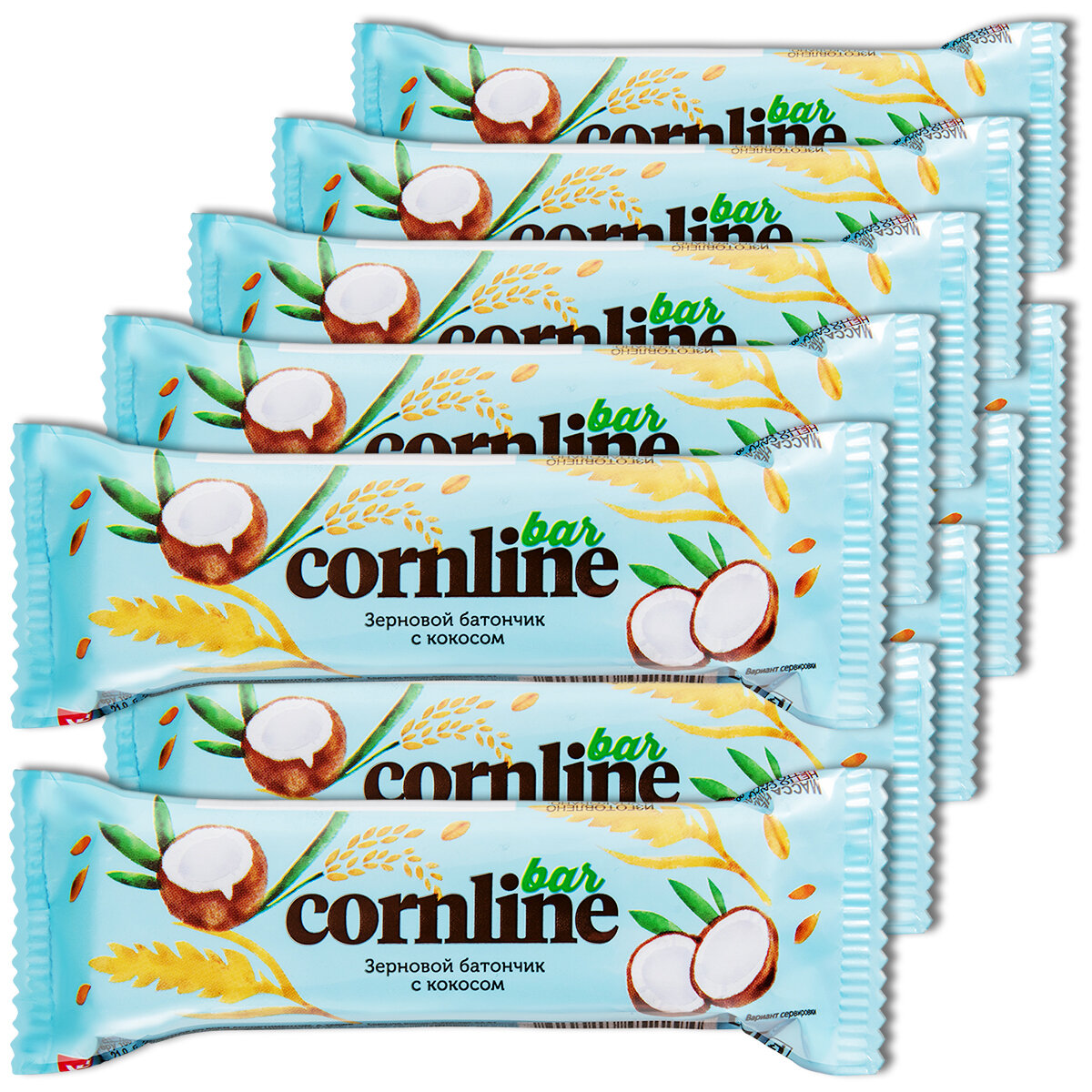 Злаковой батончик "Cornline Bar" зерновой с кокосом, 30 г, 10 шт.