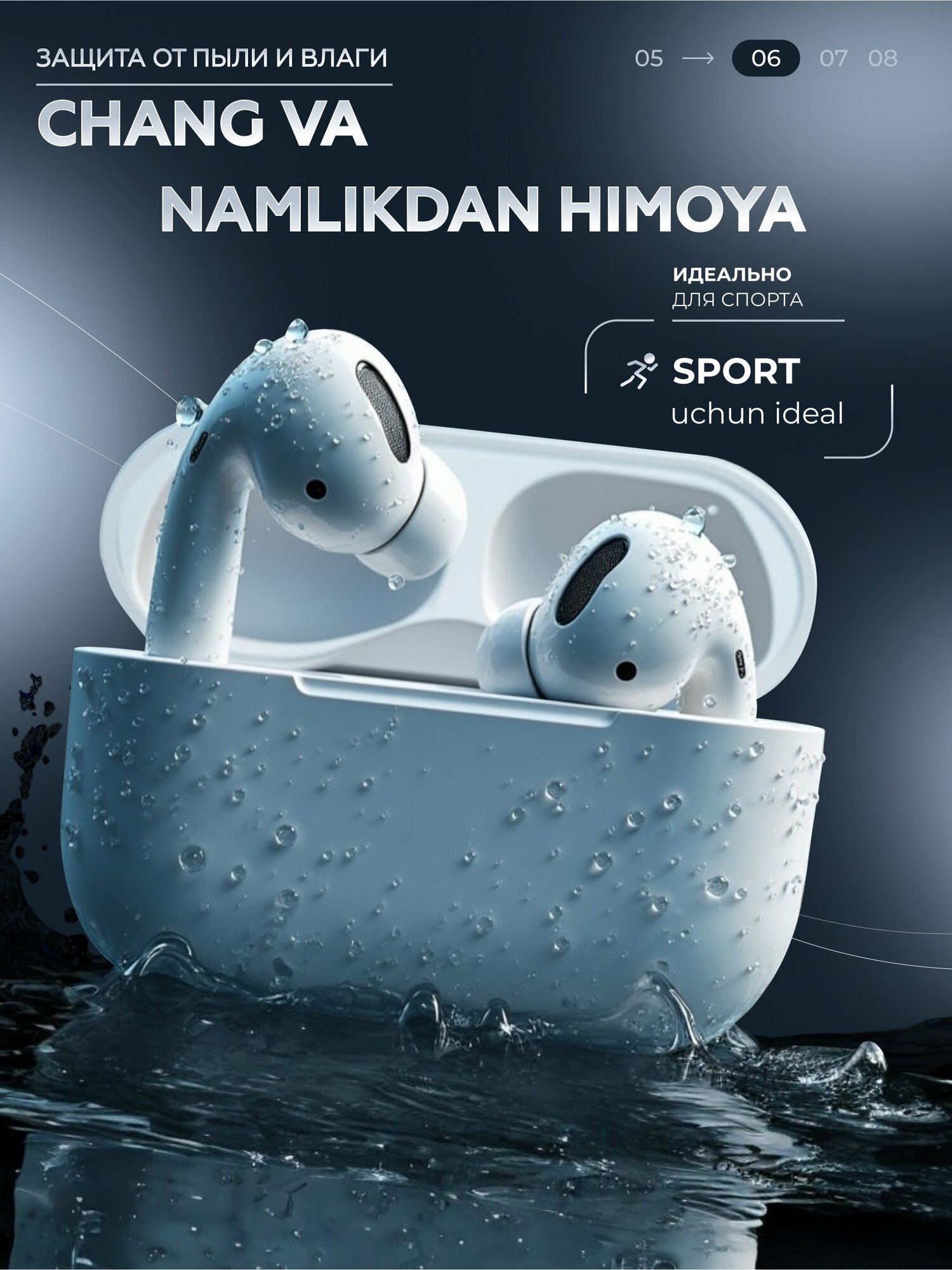 Беспроводные наушники Pods Pro 2 DUBAI, для iPhone и Android — фото 1