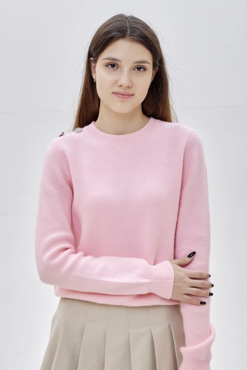 Свитер Selfie, размер S, , розовый — фото 1