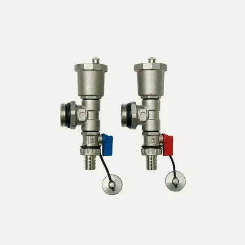 Изображение товара Тройник коллекторный в сборе 3/4″ (тройник, воздухоотводчик, дренажный кран) Vieir VR1107 пара