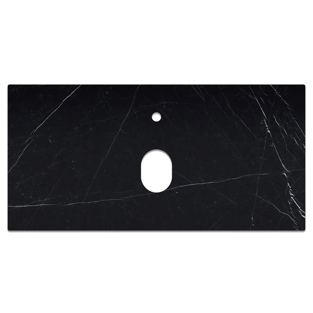 Столешница La Fenice Granite Black Olive Light Lappato Terra 100 см черная