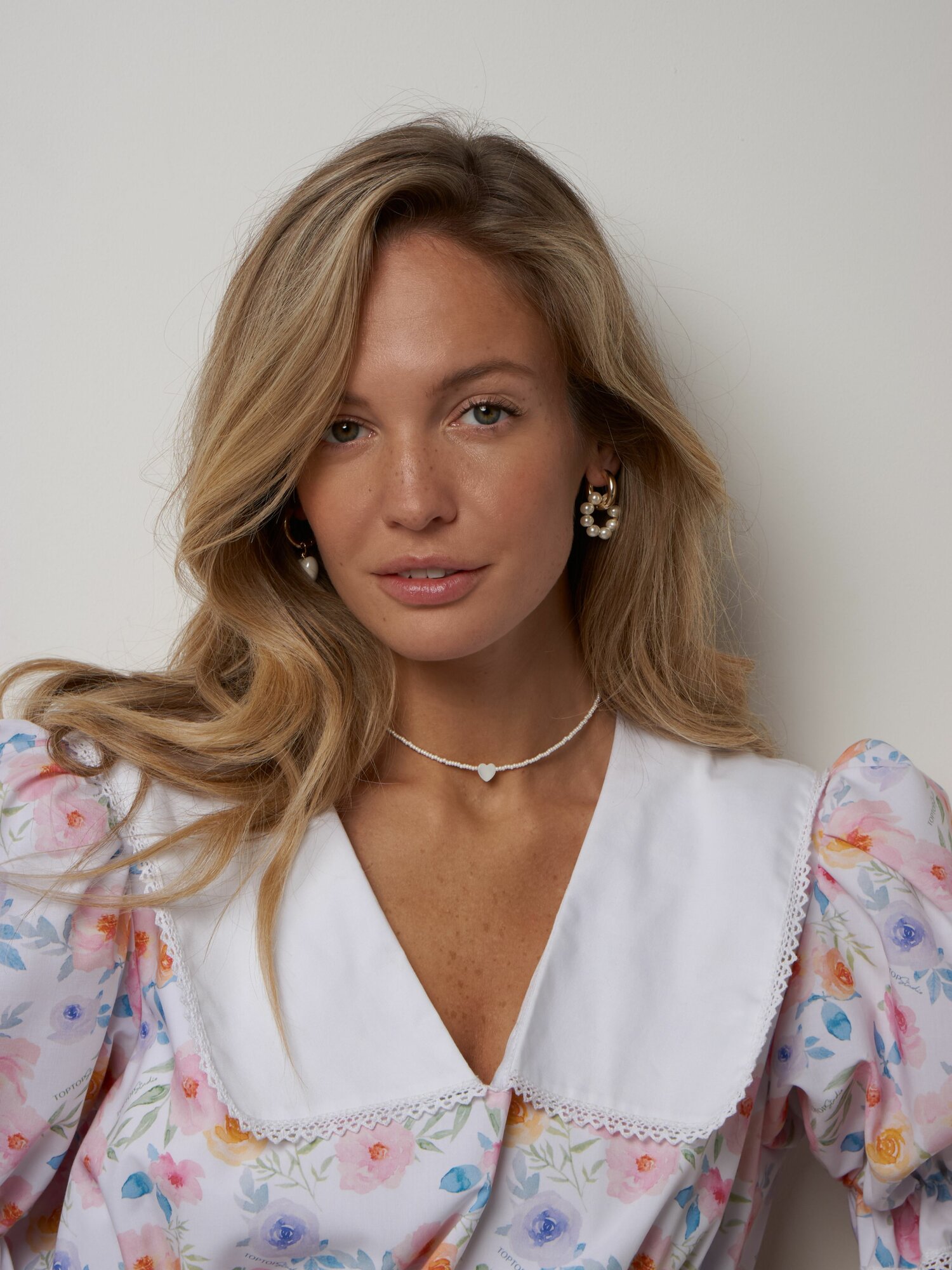 Чокер, перламутр, длина 36 см, белый — фото 1