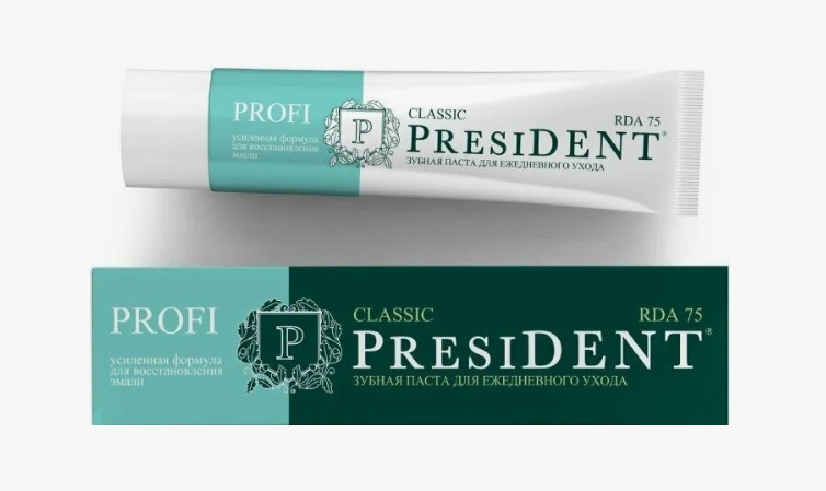 Зубная паста PRESIDENT PROFI Classic (75 RDA) 50 мл