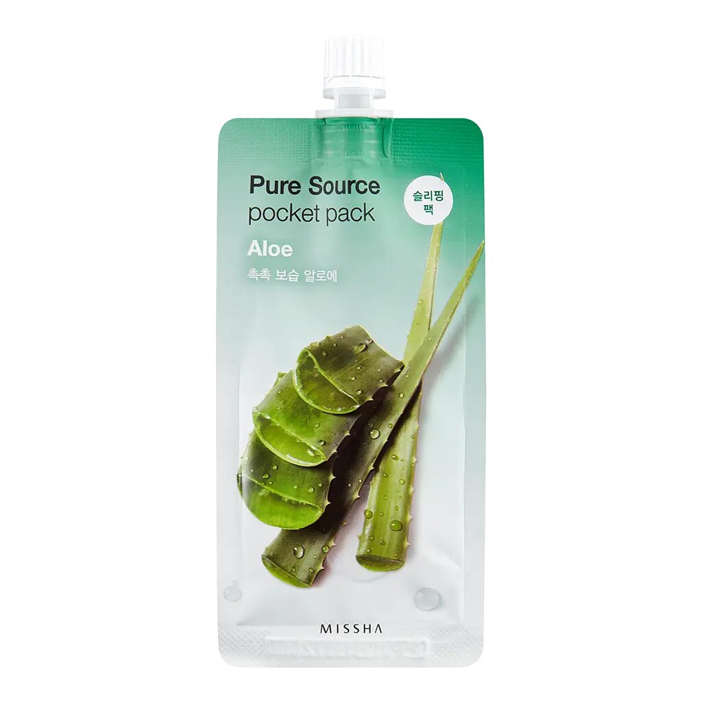 MISSHA Pure Source Pocket pack Маска кремовая ночная с экстрактом алоэ 10 мл 1 шт