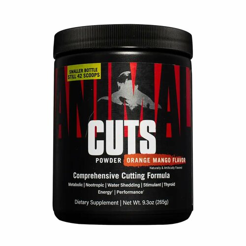 Энимал Катс (Animal Cuts) Жиросжигающий комплекс порошок по 265 г апельсин-манго банка 1 шт
