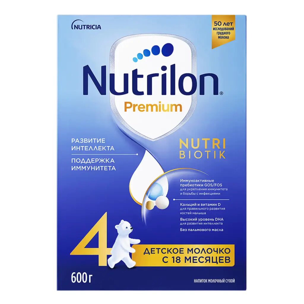 Nutricia Нутрилон 4 Premium NutriBiotik Детское молочко с 18 мес 600 г 1 шт