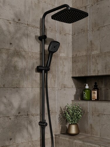 Изображение товара Душевая система с тропическим душем без смесителя Orange О-шауэр OW04b черный матовый