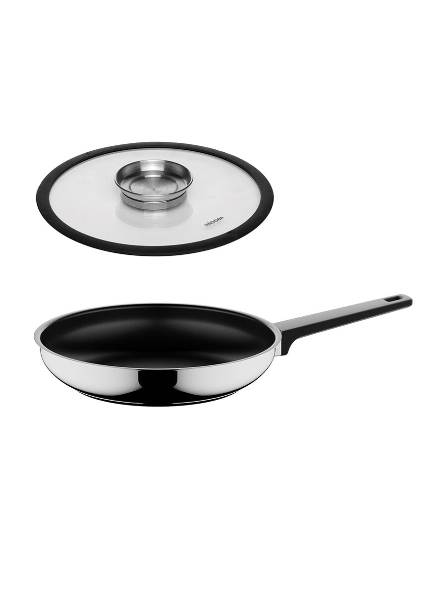 Сковорода с крышкой NADOBA антипригарная  диаметр 26 см  подходит для индукционных плит