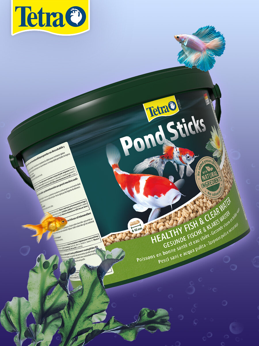 TETRA POND STICKS - Тетра корм-гранулы для прудовых рыб (10 л) — фото 1