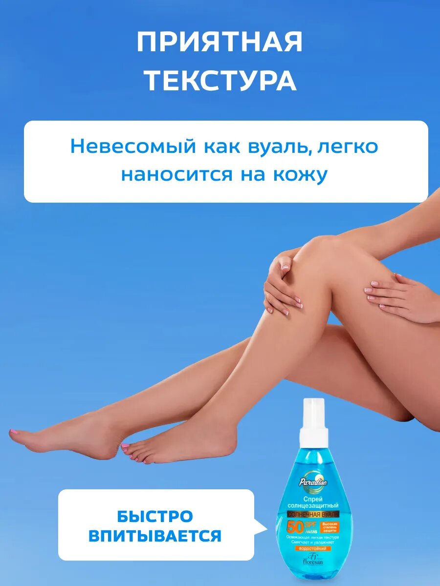 Спреи Солнцезащитные Солнцезащитный спрей Floresan SPF 50 160 мл