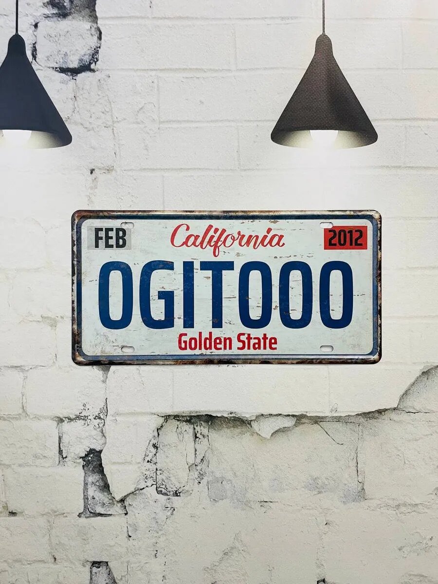 Декор на стену сувенирный автономер 0GIT000 California
