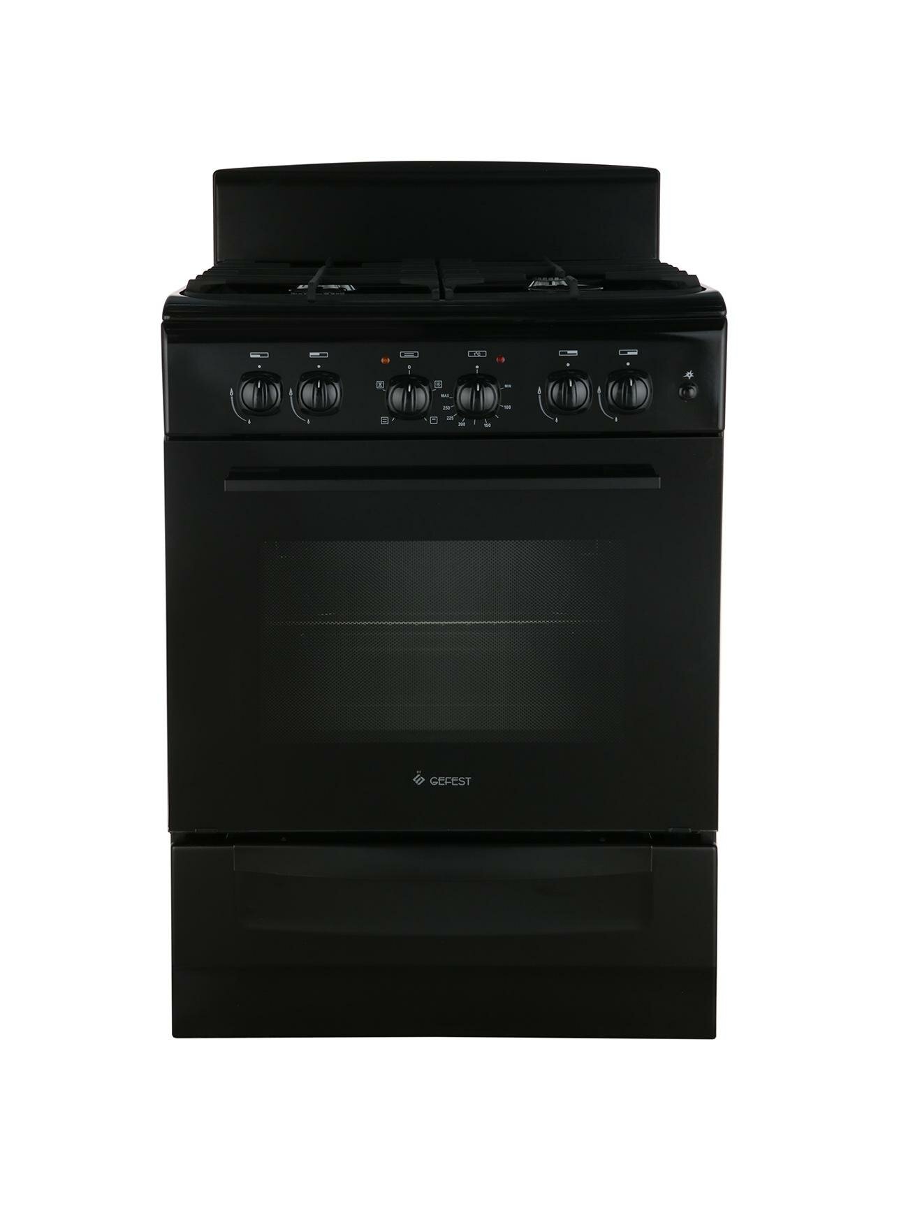 Комбинированная плита (60 см) Gefest ПГЭ 6102-01 0197 черная — фото 1