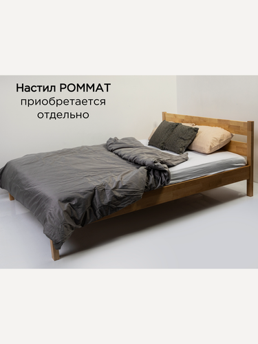 Изображение товара Двуспальная кровать Агата из массива березы, 140 х 200 см, без настила, цвет натуральный
