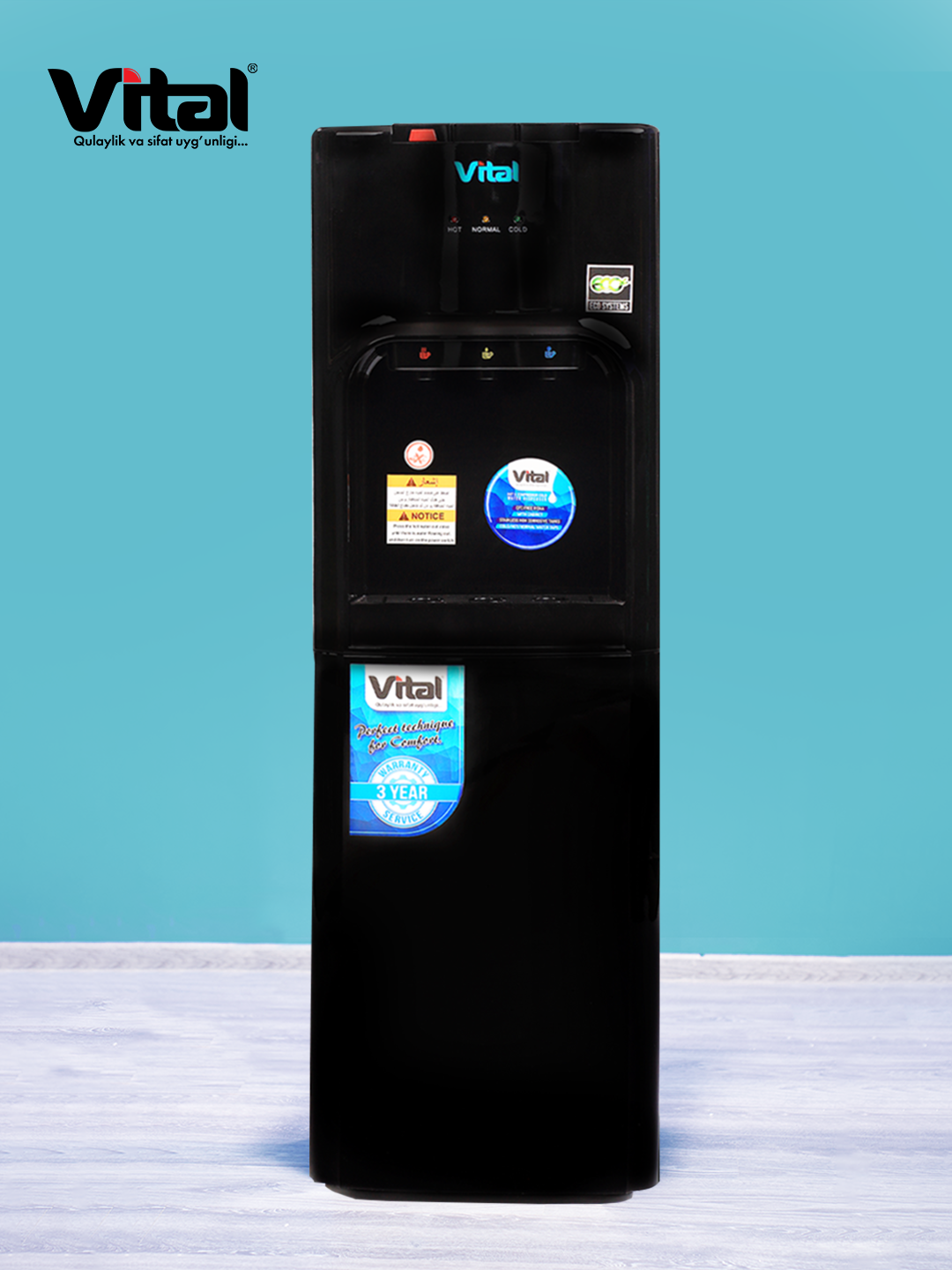 Кулер для воды Vital VT 35, oхлаждение фреоном