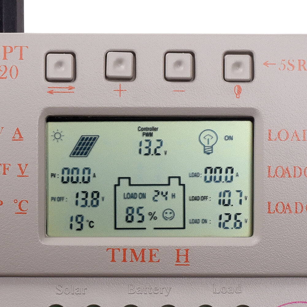 Контроллер заряда солнечной батареи Mppt 20a Lcd 12v 24v Автоматический переключатель ЖК-дисплей Mppt20 Контроллер зарядного устройства