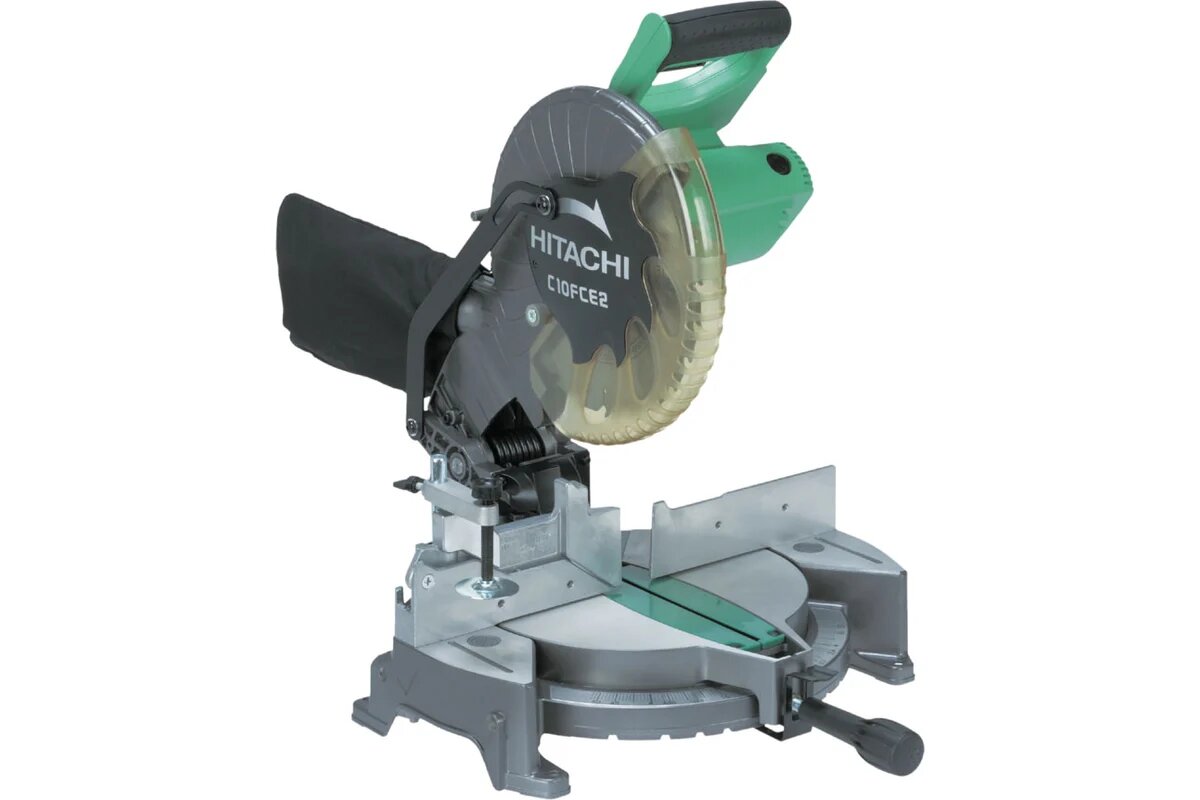 Торцовочная пила Hitachi C10FCE2, 1520 Вт. Диск 255мм. Пропил 144х89мм. Япония