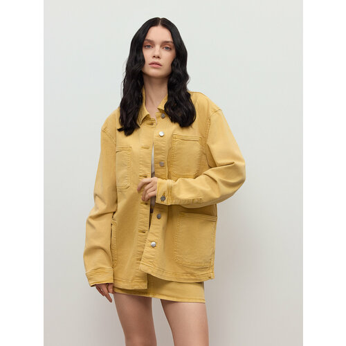 фото Куртка just clothes, размер 42, желтый