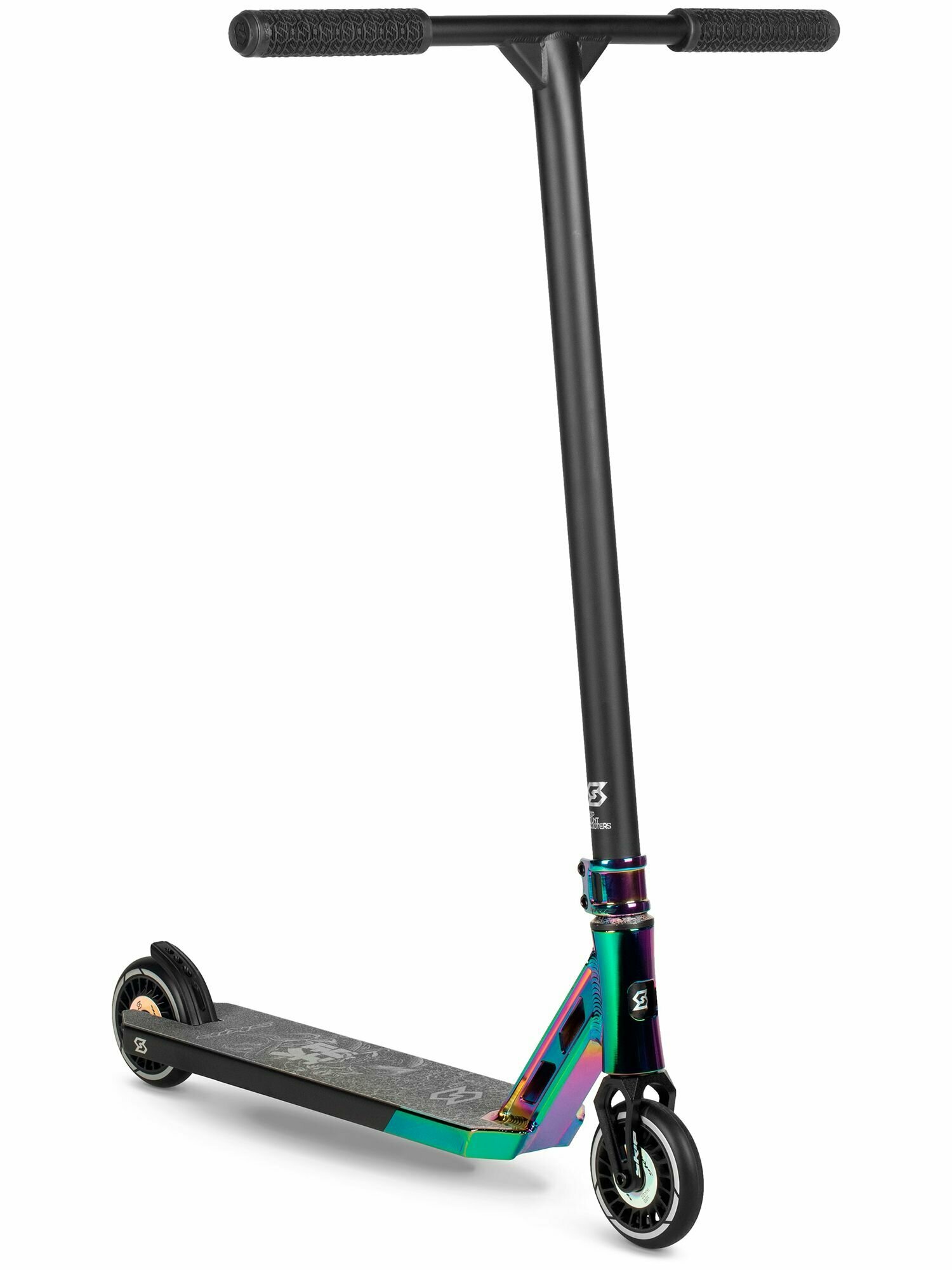 Самокат SKIP SBN (2025) черный-неохром, трюковой, подростковый, с ножным тормозом, 89 см