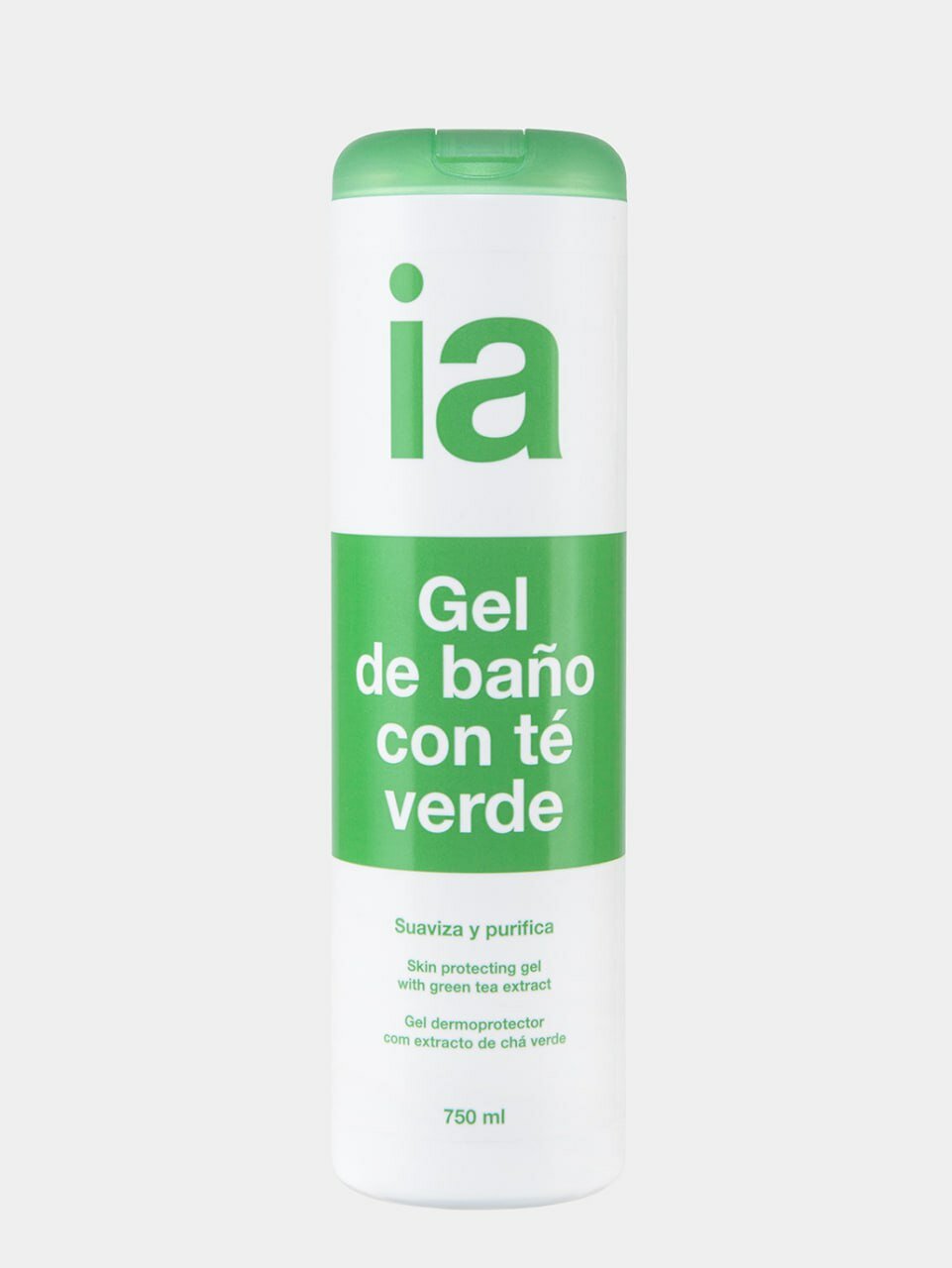 Гель для душа Interapothek Green Tea, 750 мл, гипоаллергенный, унисекс — фото 1