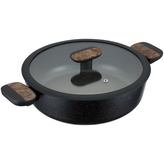 Сотейник Regent Inox Linea ALBERO с двумя ручками, 3,3 л, с крышкой, 26 см, индукция (62-1226)