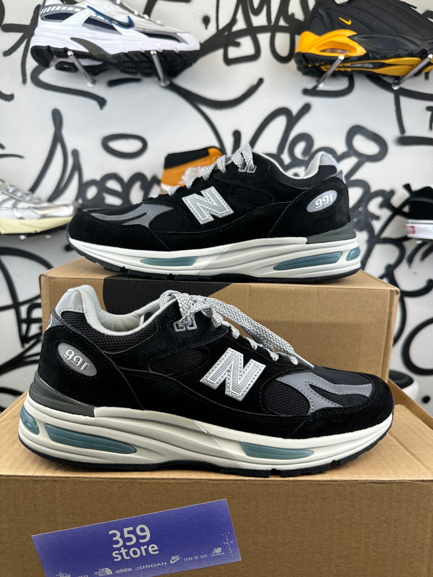 Кроссовки New Balance 991, размер 42, черные — фото 1