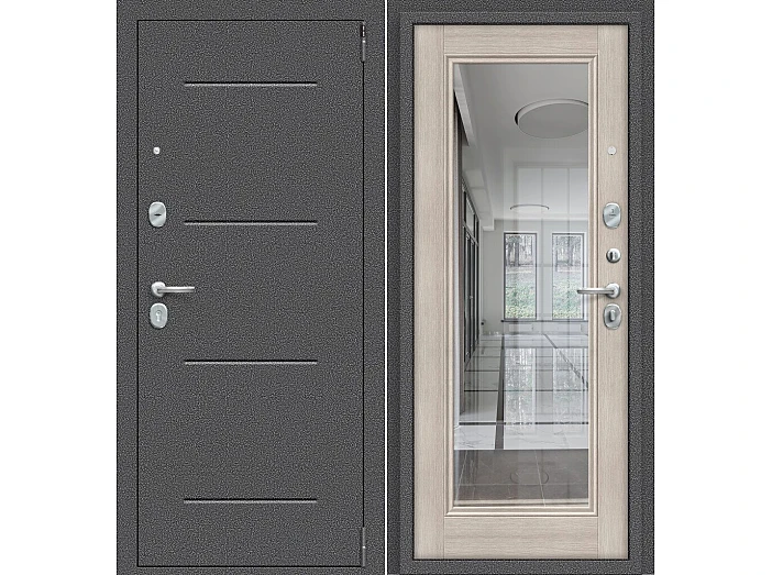 Входная Дверь el’PORTA (Portika) Porta R-2 Серебро 880х2050мм Левое Открывание / Эльпорта Портик 0218-0049.