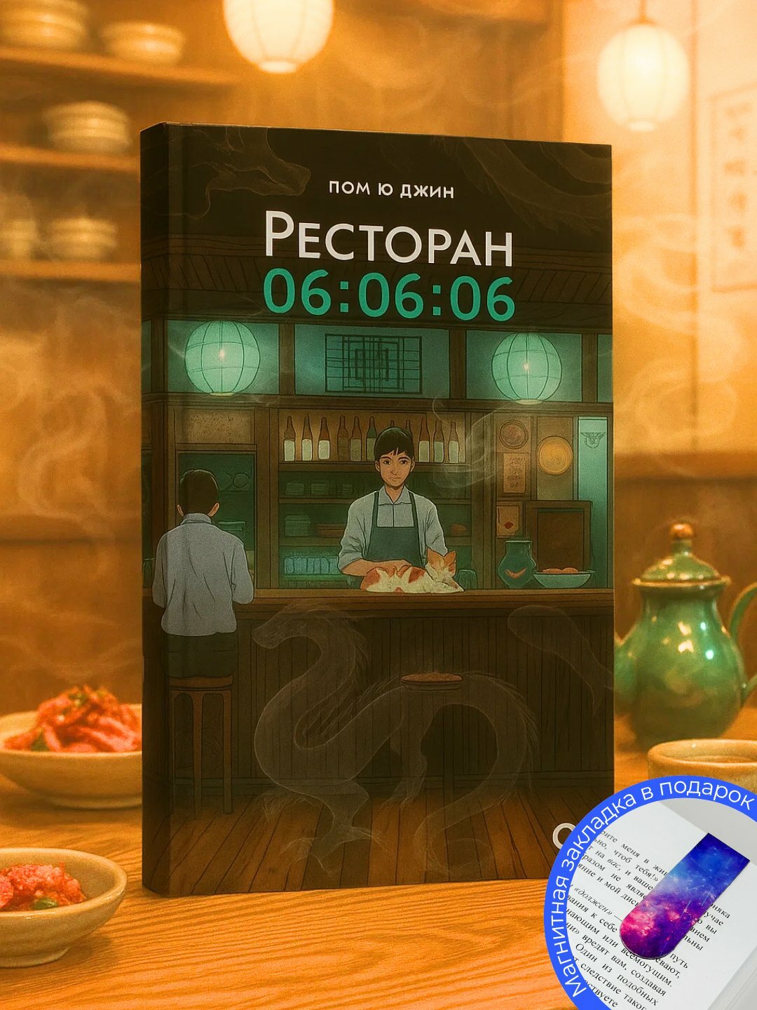 Книга Пом Ю Джин "Ресторан 06:06:06", корейская проза, мягкий переплет, 169 стр