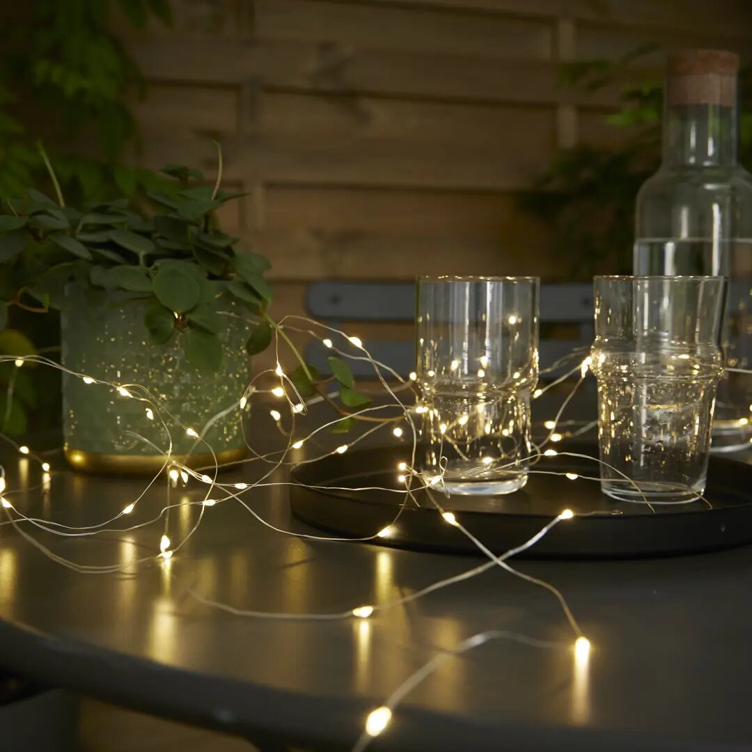 Набор гирлянд светодиодных Inspire Ublo на солнечных батареях 12 м цвет серый