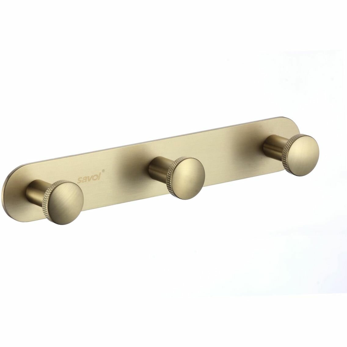 Планка с крючками (3 крючка) Savol S-002173C матовое золото
