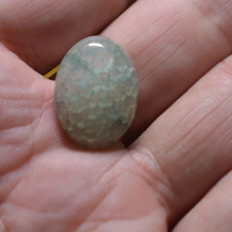 Золотой песок агат кабошон 15x20 мм 038