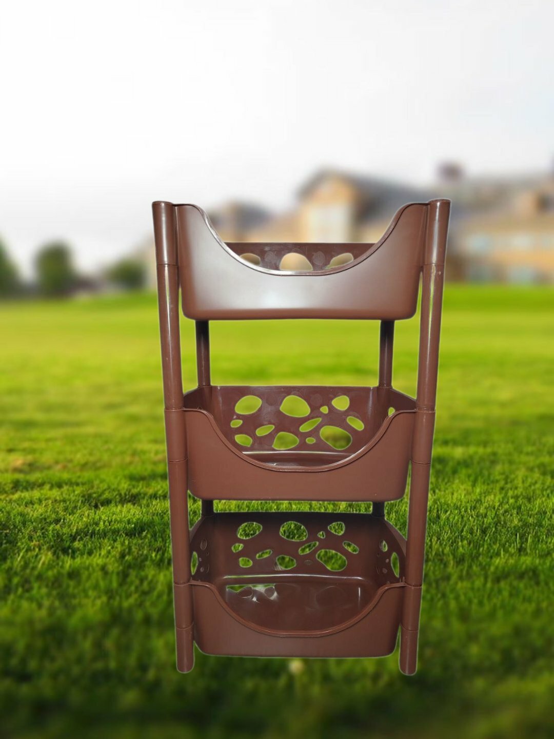 Этажерка пластиковая для кухни, ванной, спальни, сборная